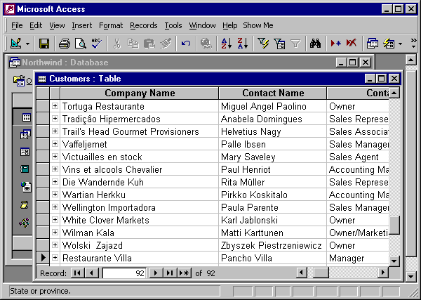 the completed Restaurante Villa record