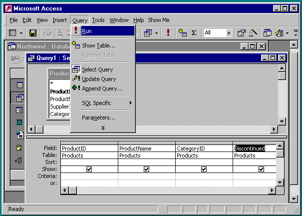 running the new query
