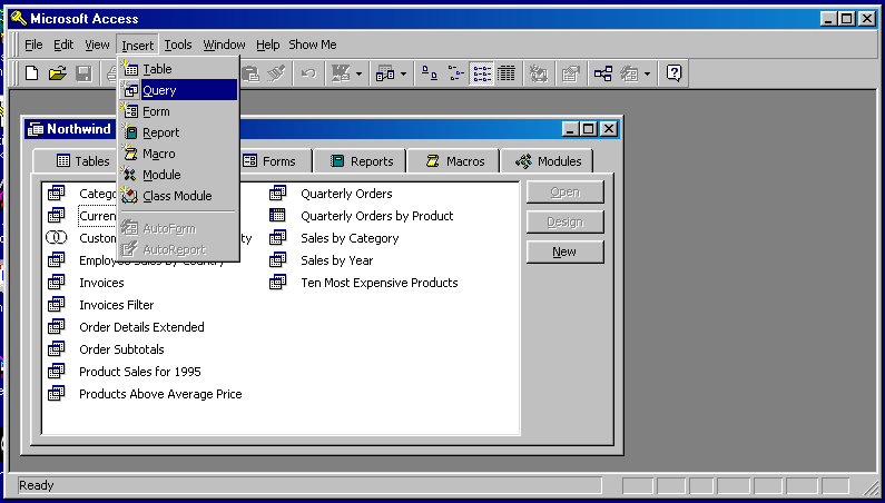 starting a new query